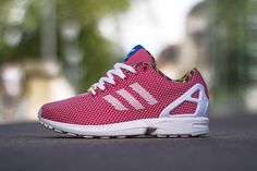 ADIDAS ORIGINALS ZX FLUX WEAVE (VIVID BERRY) | Sneaker Freaker Adidas Zx Flux Green And Red, Adidas Zx Flux Floral, Adidas Zx Flux Red, Adidas Zx Flux Leopard, Adidas Zx Flux Weave, Adidas Zx Flux Casual Shoes, Adidas Zx Flux Style, Adidas Zx Flux Summer Style, Colorful Sportswear