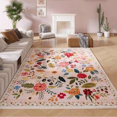 Questions? Leave A Comment Below! Boho Floral Rug, Floral Rug Living Room, Cute Floral Rugs, Flower Rug Living Room, Cottagecore Living Room Rug, Wildflower Nursery Rug, Floral Kids Rug, Floral Rug In Children's Bedroom, Floral Rug Nursery