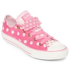 Shoes Polka Dot Converse Shoes, Pink Polka Dot Shoes, Polka Dot Converse, Black And Pink Polka Dot Shoes, Pink Polka Dot Converse, Pink And White Polka Dot Sneakers, Pink Polka Dot Casual Shoes, Polka Dot Tennis Shoes, Betsey Johnson Strawberry Shoes