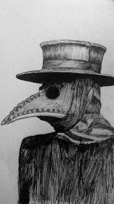 a drawing of a bird with a hat on it's head wearing a top hat
