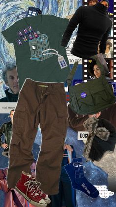 a collage of photos with doctor who clothes