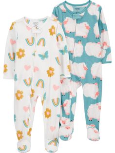 Buy Carter's Child of Mine Toddler Girl Pajama Sleeper, 2-Pack, One-Piece, Sizes 12M-5T at Walmart.com Carters Clothes, Carters Child Of Mine, Carters Kids Pajamas, Carters Newborn, Carter's Kids Pajamas, Carter's Baby Sleeper, Carters Pajamas, Carters Kids Sleepwear, Carter's Baby Pajamas