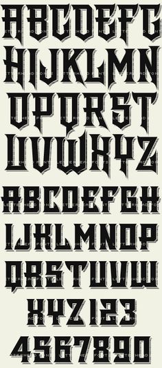 an old fashioned font that has been used to spell out the letters in this type