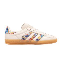 Achetez des Liberty London x Wmns Gazelle Indoor 'Floral Embroidery - Off White' - JH7370 | GOAT FR Shoes Gazelle, Adidas With Flowers, Adidas Floral Gazelle, Floral Gazelles, Floral Sambas, Flower Adidas, Adidas Samba Flower, Adidas Flower Shoes, Pink Floral Sambas