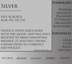 silver is the most important color for any type of object in this textural image