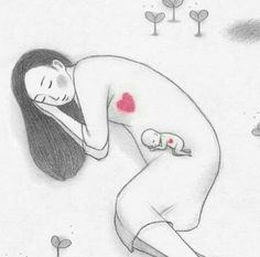 Lost Pregnancy Tattoo, Angel Mom Drawing, Baby Loss Images, Pregnant Women Drawing Art, Miscarried Drawing, Baby In Heaven Drawing, Pregnant Mom Drawing, Pregnancy Drawing Sketches, Miscarriages Drawings