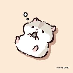 a drawing of a teddy bear with bubbles coming out of it's mouth