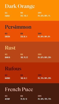 the color chart for different types of paint colors and their names in english or spanish