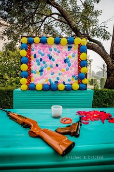 Shooting Game, Haldi Stall Ideas, Holi Event Decor Ideas, Mehendi Games Ideas, Games For Mehendi Function, Fun Activities For Haldi, Haldi Fun Activities, Haldi Carnival Ideas, Mehendi Games