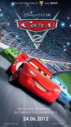 the poster for cars 2 is shown