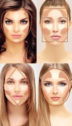 Make Up For Circle Face, Makeup To Slim Your Face, Slimmer Face Makeup, Ab Contouring, Makeup Thinner Face, Make Up Shape Face, Makeup To Slim A Round Face, How To Contour Abs Make Up, Make Up For Oval Shape