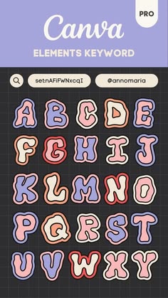 Alphabet fonts