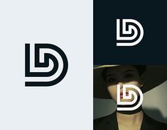 a woman wearing a hat with the letter d on it's side and an image of