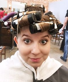I Got a Perm and It Gave Me Gorgeous Beach Wave Hair Vintage Perm Rods, Candlestick Perm Wrap, Wave Perm Short Hair, Candle Stick Perm, Perm Roller Placement, Body Perm, Grandma Hair Rollers, Shampoo Roller Set, Hair Rollers Grandma