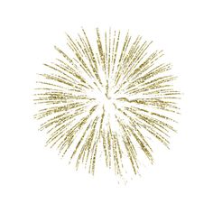 gold glitter fireworks on a white background