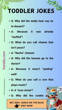 an image of a cartoon character with the words todder jokes