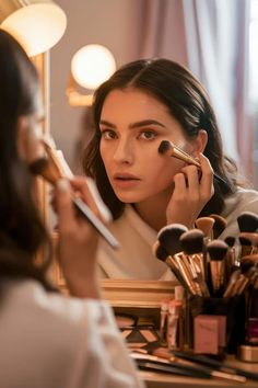 How to Contour Face for Beginners: Your BFF's Guide to Sculpted Cheekbones 15 Better Makeup, Makeup Learning, Make Up Class, Learning Makeup, Make Up Face, Woman Makeup Photography, Photoshoot Makeup Ideas, Makeup Pics, Learning Makeup Aesthetic