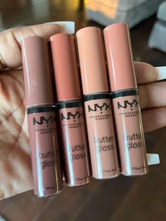 Nyx butter gloss shine lipglosses in natural colors Nyx Gloss Shades, Nyx Butter Gloss Maple Blondie, Nyx Madeline Butter Gloss Lip Combo, Nyx Lip Gloss Nude Shade, Nyx Butter Gloss Brown Shades, Nyx Lipgloss, Nyx Butter Gloss Peaches And Cream, Nyx Butter Gloss Nude, Lipgloss Nyx Butter Gloss