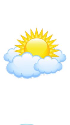 the sun and clouds are in the sky