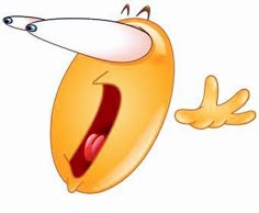 an angry yellow cartoon character with open mouth