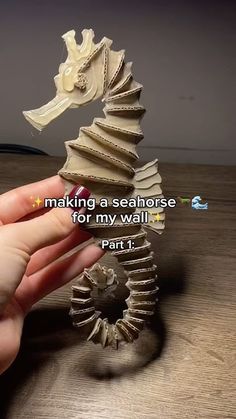 someone is making a seahorse for my wall part 1