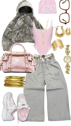 Simple Hip Hop Outfits, Baddie Outift, Fits For Picture Day, Baggy Y2k Style, Day Clothes, City Wear, Real Streetwear, Swag Streetwear, Croquette Fashion