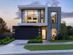 an artist's rendering of a two story house