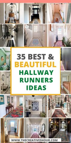 the best and most beautiful hallway runners ideas for your home or office in this postcard
