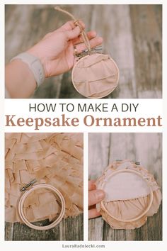 how to make a diy keepsake ornament with paper and twine