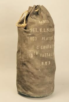 Vintage Canvas Duffle Bag Military Duffel Bags, Vintage Military Bag, Vintage Duffle Bag, Vintage Duffel Bag, Vintage Army Duffle Bag, Ww2 Army Duffle Bag, Vintage Military Bag Design, Vintage Military Cloth Bag Ideas, Wwii Army Duffel Bag