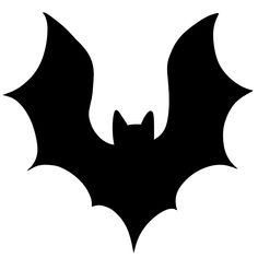 a black and white silhouette of a bat