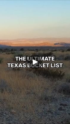 the ultimate texas bucket list is here