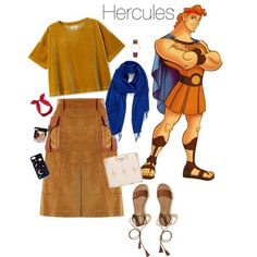 an image of a woman's clothes and accessories for her character in the animated movie hercules