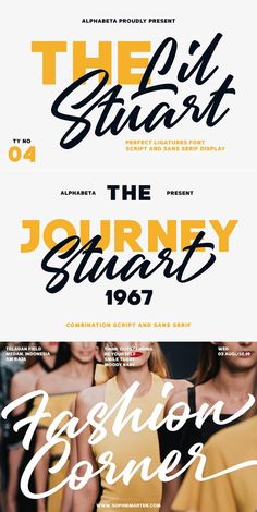 three different types of font and numbers on the same page, each in different colors