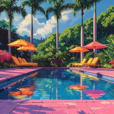Swiming Pool Art Vibrant Pop Surreal - Enea Kelo Retro Pool, Colorful Tropical Pool Art, Pop Art Pool, Vibrant Summer Pool Art, Pool Digital Art, Colorful Outdoor Pool Illustration, Retrowave Pool Art, Colorful Pool Illustration, Pop Art Pool Painting