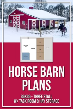 Red Horse Barn with Dutch Doors