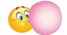 an emoticive smiley face holding a pink balloon