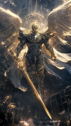 🌌 When gods clash, incredible artistry is born! Angelic celestial warriors meet the demonic dark forces in this spectacular collaboration with the inspiring talented friend @samuraifantasy17. We channeled our passion for fantasy-inspired digital art to create a scene where worlds collide. 💥✨ Let us know in the comments: Which side are you drawn to, light or dark? 🌗 Comments👇   Follow for more  @samuraifantasy17 2,4,6,8,9 images  @Ak_aigaming by 1,3,5,7 images   #FantasyArt #AnimeInspiredArt #... Celestial Warrior, Angel Warrior, Fantasy Art Warrior, Game Concept, Fantasy Male, Armor Concept, Anime Inspired, Original Image, Character Concept