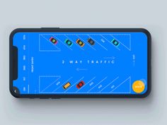 a cell phone with traffic lights on it and the text, 2 way traffic below