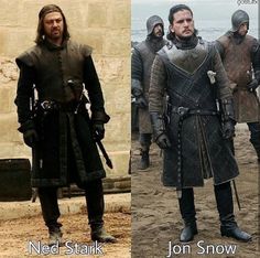 two different pictures of men in medieval costumes