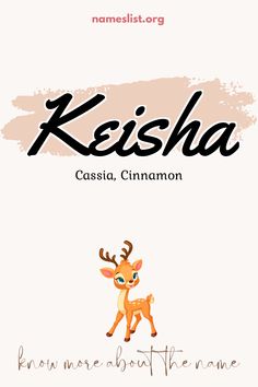 the cover for keisha, with an image of a deer