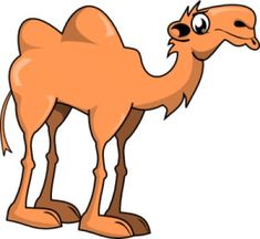 a cartoon camel with an angry look on its face