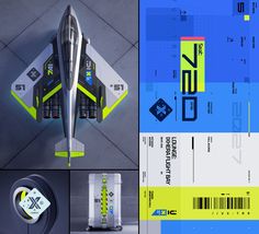 an image of a sci - fi spaceship with barcodes on the back and side