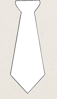 a drawing of a white neck tie on a light colored background with the outline cut out
