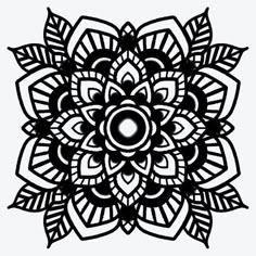 a black and white drawing of a flower