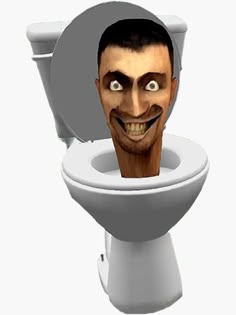 a toilet with a creepy face on it