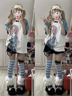 Harajuku Cute Outfits, Harajuku Outfits Aesthetic, Harajuku Fashion Outfits Kawaii, Harajuku Outfits Kawaii, Harajuku Fashion Kawaii Street Styles, Cute Harajuku Outfits, Grunge Harajuku Fashion, Harajuku Outfit Ideas, Japanese Street Fashion Harajuku Kawaii