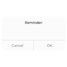 an iphone screen with the reminder button highlighted on it, and text that reads'reminder '