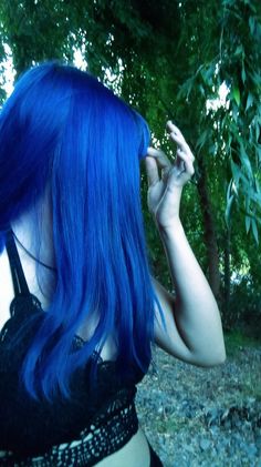 Hot Blue Hair, Blue Hiar, Pure Blue Hair, Royal Blue Hair Color, Bright Dark Blue Hair, Dark Blue Dyed Hair, Royal Blue Dyed Hair, Neon Blue Hair, Cobalt Blue Hair