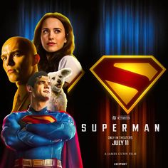 the poster for superman starring actors and their pets